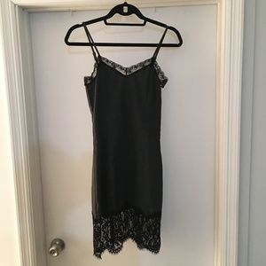 Sexy grey dress with black lace LAST CALL